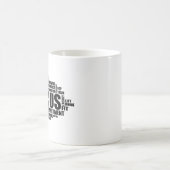 FOKUS – Motivierendes Wort-Cloud-Design Kaffeetasse (Mittel)