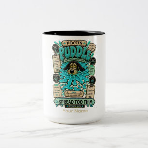 Fokus Pfütze Personalisierter Lustiger Produktivit Zweifarbige Tasse
