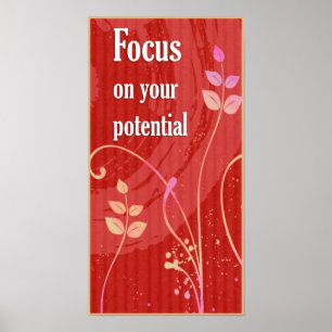 Fokus-Positive Haltungs-motivierend Plakat