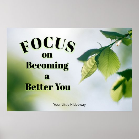 "Fokus"Positive Zitat "Wandkunst & Poster" Poster (Vorne)