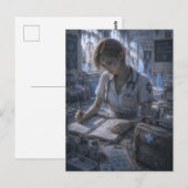 Fokus / Schulkrankenschwester / Schule Postkarte (Vorne/Hinten)