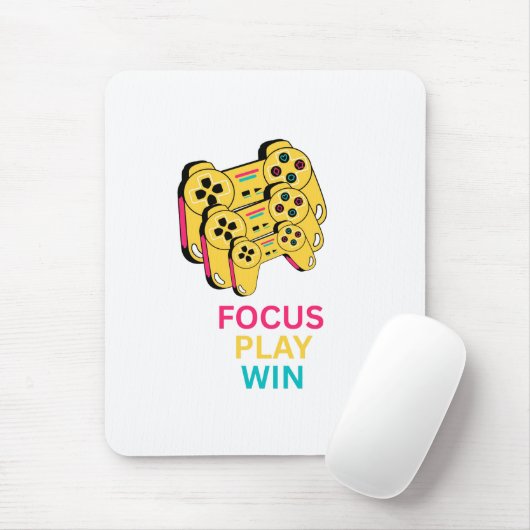 Fokus Spielen Gewinnen Gaming Controller Kunst Mousepad (Mit Mouse)