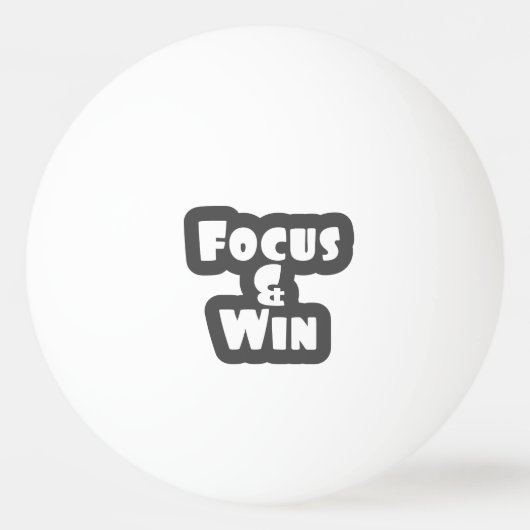 Fokus und Win Tischtennisball (Vorderseite)
