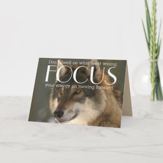 Fokussiere Zitat auf Wolfsbild-Ermutigung Karte