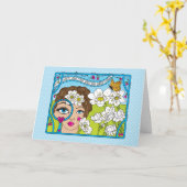 Fokussieren auf die Good_Greeting Card Karte (Gelbe Blume)