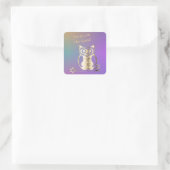 Fokussieren auf die gute - Gold Owl Inspiration Ph Quadratischer Aufkleber (Tasche)