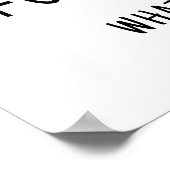 Fokussieren auf die gute Kamera-Wildblume Poster (Ecke)