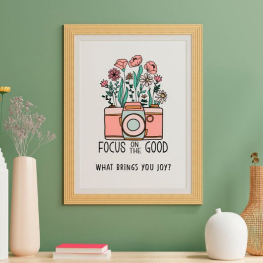 Fokussieren auf die gute Kamera-Wildblume Poster