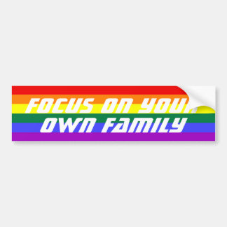 Fokussieren auf Ihre eigene Regenbogenflagge Autoaufkleber