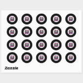 Fokussieren auf was S Retro Camera Floral Sticker  (Blatt)