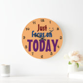 Fokussieren Sie einfach auf den inspirierenden Zit Große Wanduhr (Zuhause)