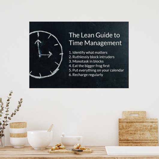 Fokussieren Sie Ihr Leben: Der schlanke Leitfaden Poster (Küche)