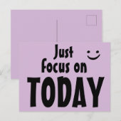 Fokussieren Sie sich einfach auf die Niedliche Aus Postkarte (Vorne/Hinten)