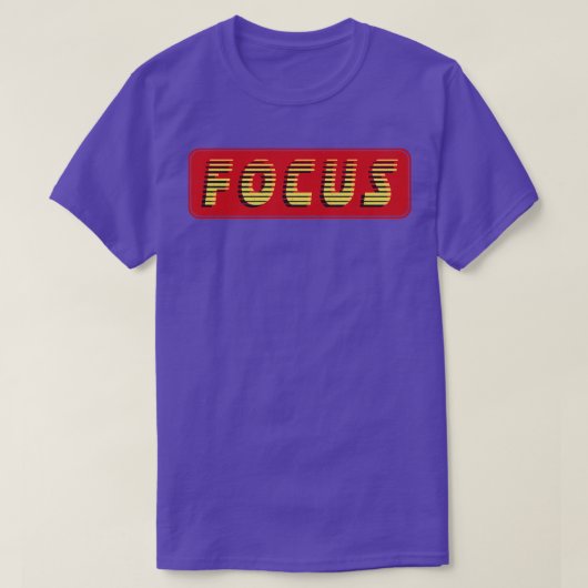 Fokussieren Vintager Retrotext T-Shirt (Design vorne)