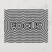 Fokussierende optische Täuschung op art white line Postkarte (Vorderseite)