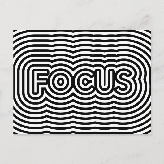 Fokussierende optische Täuschung op art white line Postkarte (Vorderseite)