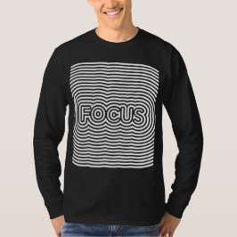 Fokussierende optische Täuschung op art white line T-Shirt