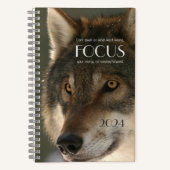 Fokussierendes Zitat zur Wolf-Image-Inspiration Notizblock (Vorderseite)