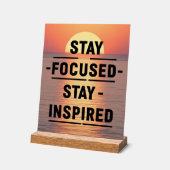 Fokussiert bleibe acrylschild (Winkel)