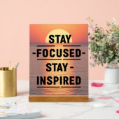 Fokussiert bleibe acrylschild (Hochzeit)