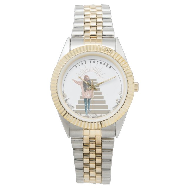 Fokussiert bleibe armbanduhr (Vorderseite)