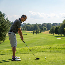 Fokussiert bleibe | Motivierend Satz mit weißem Te Golf Headcover