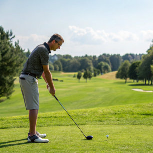 Fokussiert bleibe Motivierend Satz mit weißem Te Golf Headcover