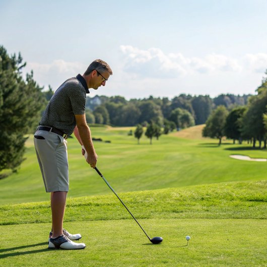 Fokussiert bleibe | Motivierend Satz mit weißem Te Golf Headcover