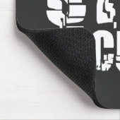 Fokussiert bleibe | Motivierend Satz mit weißem Te Mousepad (Ecke)