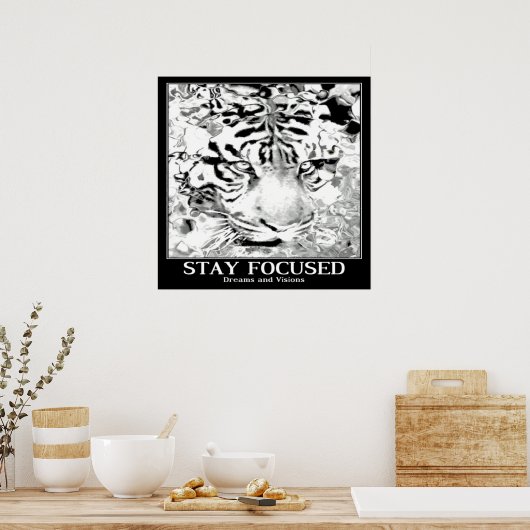 Fokussiert bleibe_ poster (Küche)