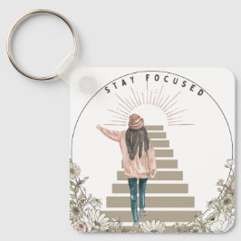 Fokussiert bleibe schlüsselanhänger