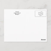 Fokussiert Postkarte (Rückseite)