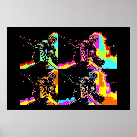 Fokussiert und fertig - Eishockey Goalie Poster (Vorne)