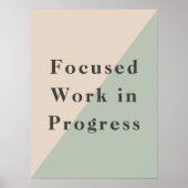 Fokussierte Arbeit - Bitte nicht stören - Ruhiger Poster (Vorne)