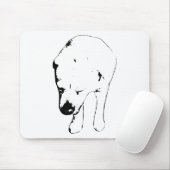 Fokussierte Labrador-Linien, festsitzender Schreib Mousepad (Mit Mouse)