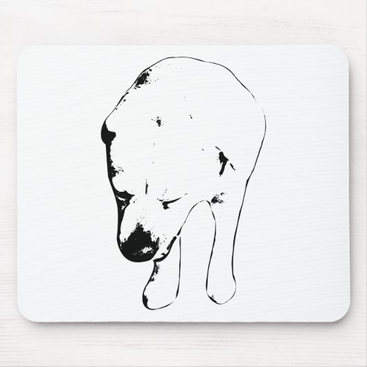 Fokussierte Labrador-Linien, festsitzender Schreib Mousepad (Vorne)
