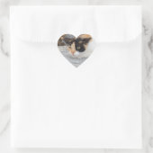 Fokussierter Katzenheftaufkleber Herz-Aufkleber (Tasche)