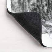 Fokussierter Tabby, Samttische Töne Mousepad (Ecke)