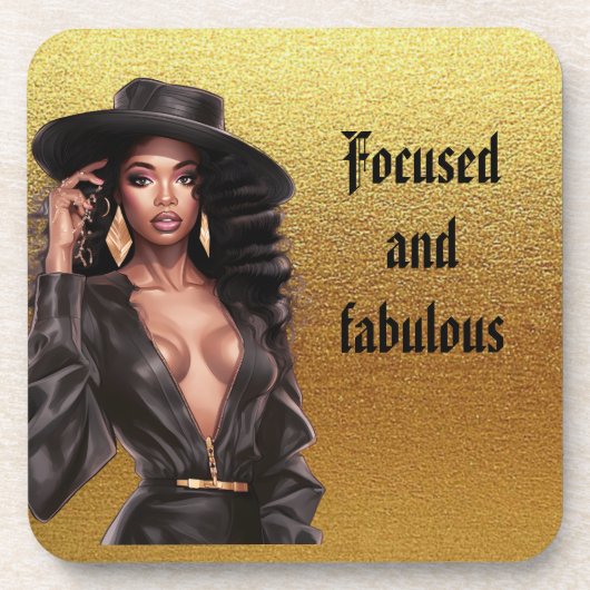 Fokussierter und fabelhafter Untersetzer für den u (Vorderseite)