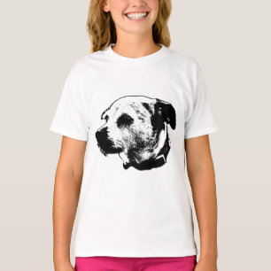 Fokussiertes Terrier Mix Grafisches T-Shirt