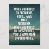 Fokussierung auf mögliche Kostenvoranschläge Postkarte (Vorderseite)