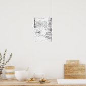 Fol.145v-a, Seite von Da Vincis Notebook Poster (Küche)