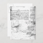 Fol.145v-a, Seite von Da Vincis Notebook Postkarte (Vorne/Hinten)