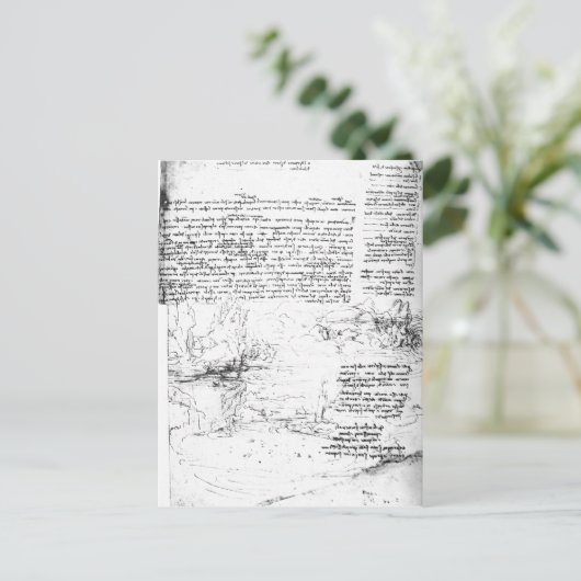 Fol.145v-a, Seite von Da Vincis Notebook Postkarte (Stehend Vorderseite)