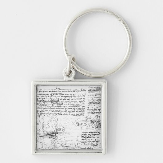 Fol.145v-a, Seite von Da Vincis Notizbuch Schlüsselanhänger (Vorne)