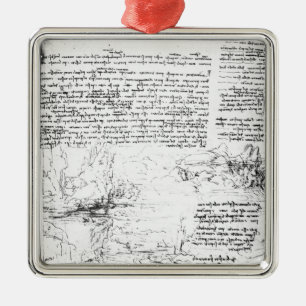 Fol.145v-a, Seite von Da Vincis Notizbuch Silbernes Ornament