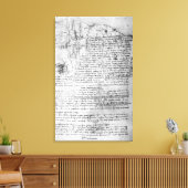 Fol.145v-b, Seite von Da Vincis Notebook Leinwanddruck (Insitu (Wohnzimmer))