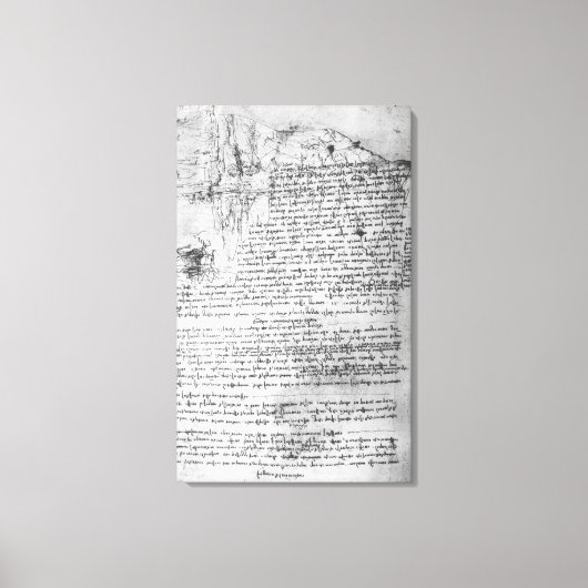 Fol.145v-b, Seite von Da Vincis Notebook Leinwanddruck (Vorderseite)