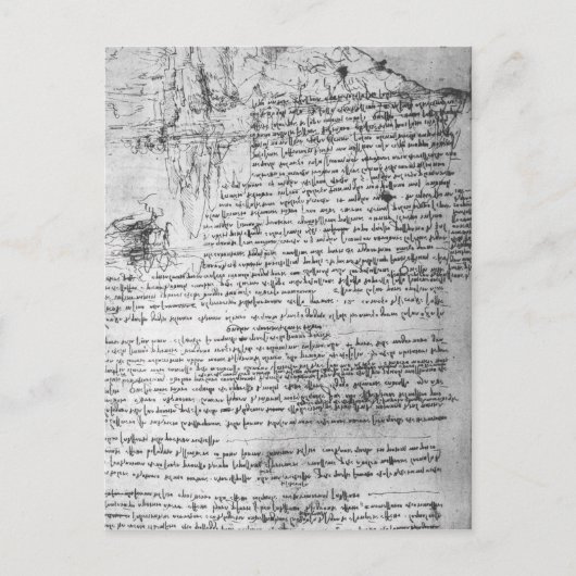 Fol.145v-b, Seite von Da Vincis Notebook Postkarte (Vorderseite)