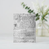 Fol.145v-b, Seite von Da Vincis Notebook Postkarte (Stehend Vorderseite)